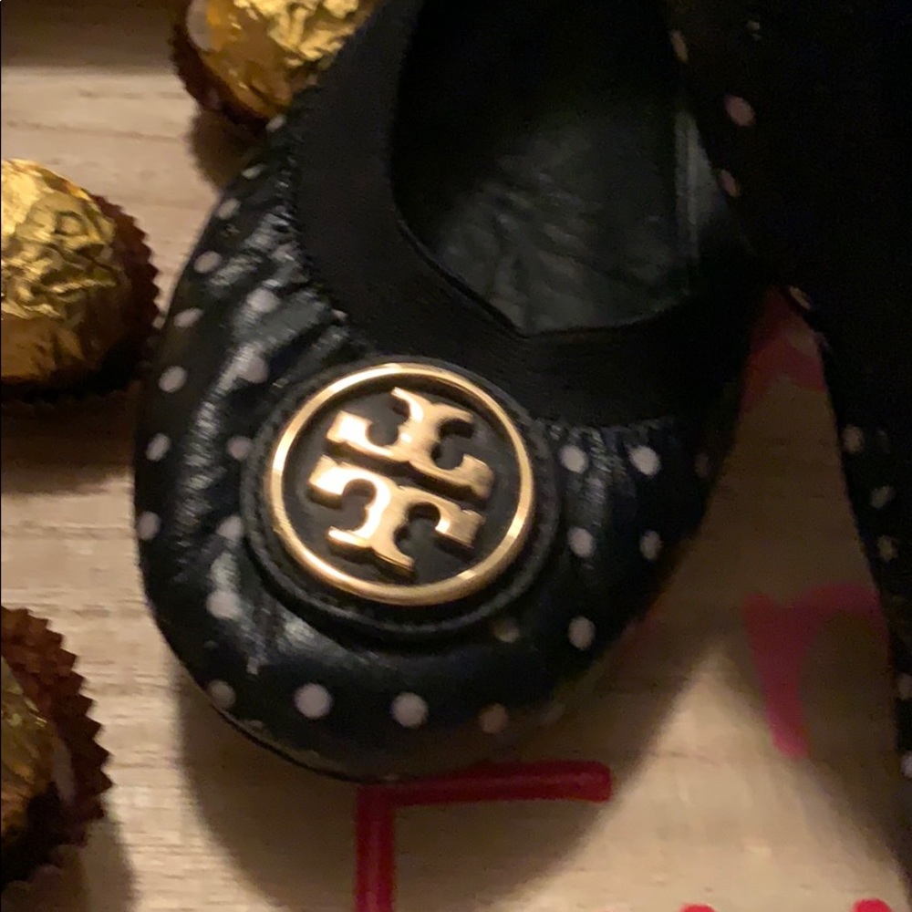 Tory Burch poka dot ballets flats